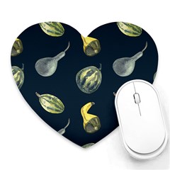 Vintage Vegetables Zucchini Heart Mousepad by ConteMonfreyShop