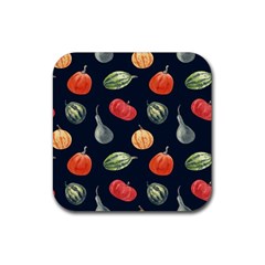 Vintage Vegetables  Rubber Coaster (square) by ConteMonfreyShop