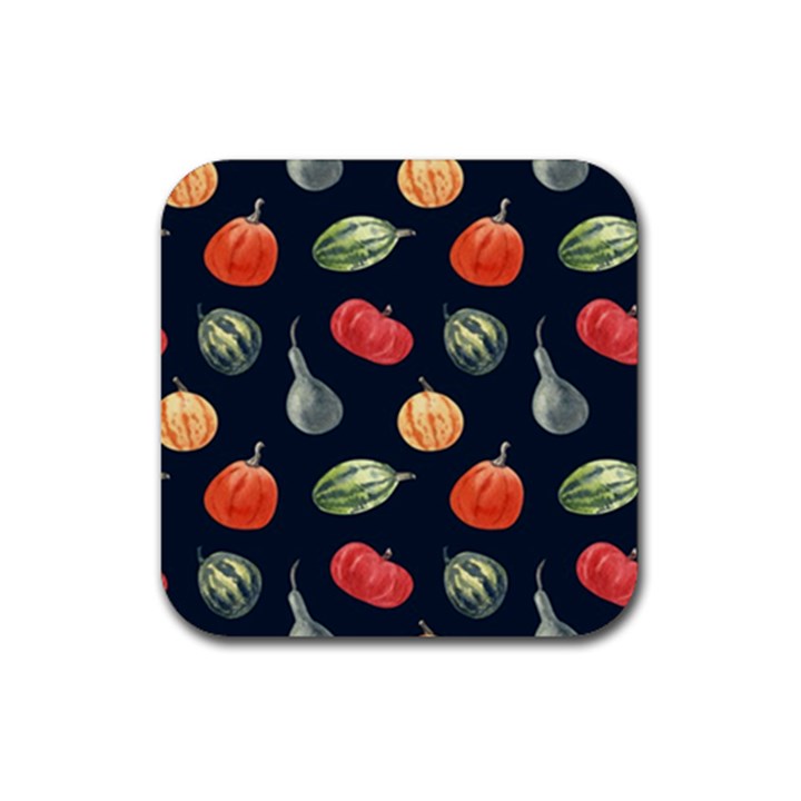 Vintage Vegetables  Rubber Coaster (Square)