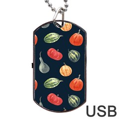 Vintage Vegetables  Dog Tag Usb Flash (two Sides) by ConteMonfreyShop