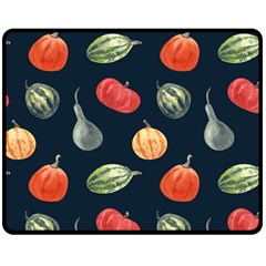 Vintage Vegetables  Double Sided Fleece Blanket (medium) by ConteMonfreyShop