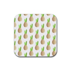 Succulent Vases  Rubber Coaster (square) by ConteMonfreyShop