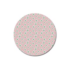 Pink Spring Blossom Magnet 3  (round) by ConteMonfreyShop