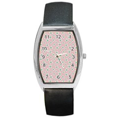 Pink Spring Blossom Barrel Style Metal Watch by ConteMonfreyShop