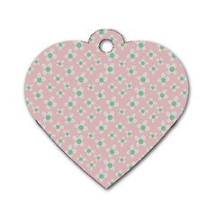 Pink Spring Blossom Dog Tag Heart (one Side) by ConteMonfreyShop