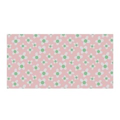 Pink Spring Blossom Satin Wrap 35  X 70  by ConteMonfreyShop