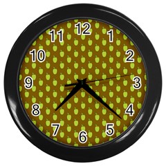 All The Green Apples Wall Clock (black) by ConteMonfreyShop