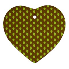 All The Green Apples Heart Ornament (two Sides) by ConteMonfreyShop