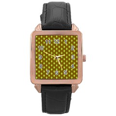 All The Green Apples Rose Gold Leather Watch  by ConteMonfreyShop