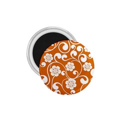 Orange Floral Walls  1 75  Magnet by ConteMonfreyShop