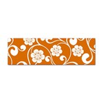 Orange Floral Walls  Sticker Bumper (10 pack) Front