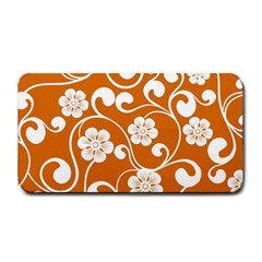 Orange Floral Walls  Medium Bar Mat