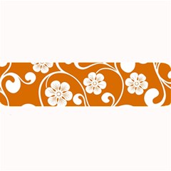 Orange Floral Walls  Large Bar Mat by ConteMonfreyShop