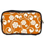 Orange Floral Walls  Toiletries Bag (Two Sides) Front