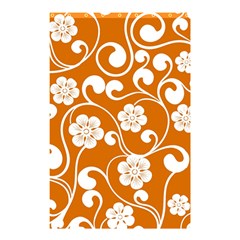 Orange Floral Walls  Shower Curtain 48  X 72  (small)