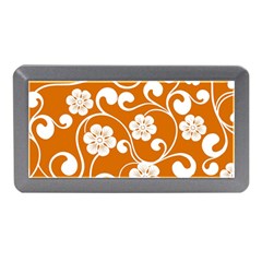 Orange Floral Walls  Memory Card Reader (mini) by ConteMonfreyShop