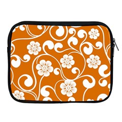 Orange Floral Walls  Apple Ipad Zipper Case by ConteMonfreyShop