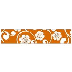 Orange Floral Walls  Small Flano Scarf by ConteMonfreyShop