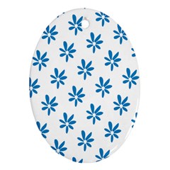 Little Blue Daisies  Ornament (oval)