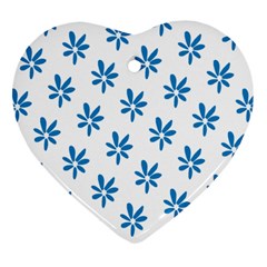 Little Blue Daisies  Ornament (heart)