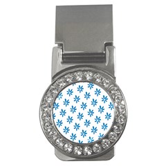 Little Blue Daisies  Money Clip (cz)