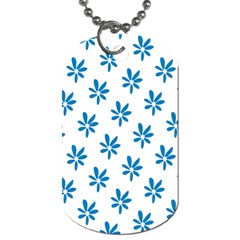 Little Blue Daisies  Dog Tag (two Sides)