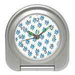 Little Blue Daisies  Travel Alarm Clock Front