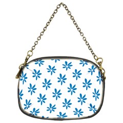 Little Blue Daisies  Chain Purse (two Sides)