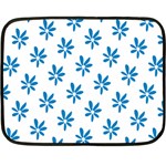 Little Blue Daisies  Fleece Blanket (Mini) 35 x27  Blanket