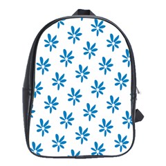 Little Blue Daisies  School Bag (large)