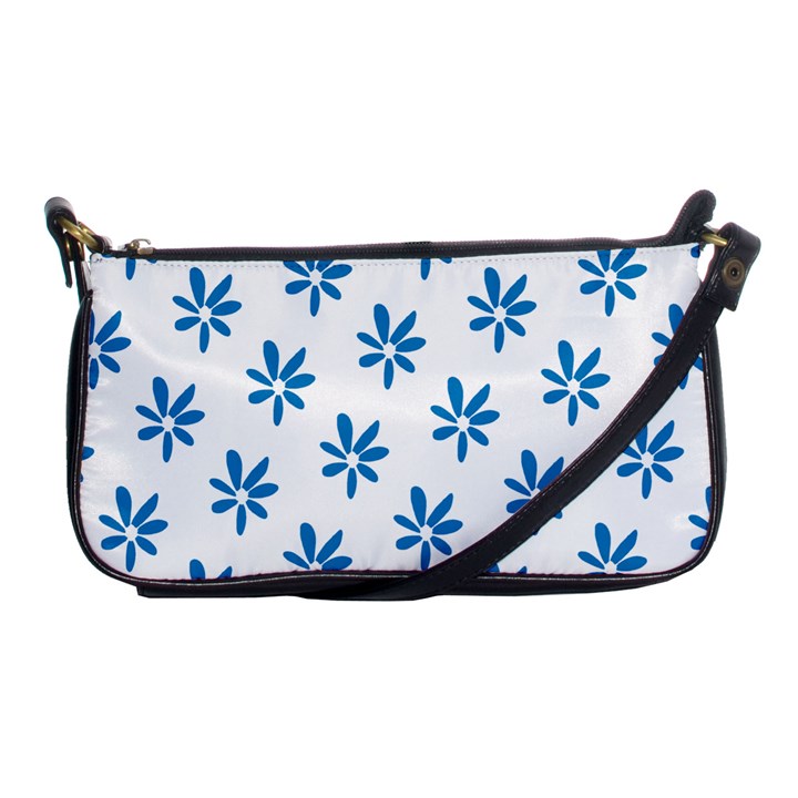 Little Blue Daisies  Shoulder Clutch Bag