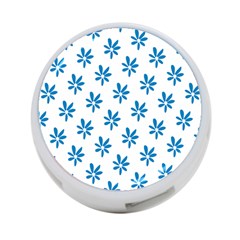 Little Blue Daisies  4-port Usb Hub (two Sides)