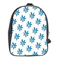 Little Blue Daisies  School Bag (xl)