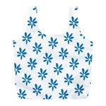 Little Blue Daisies  Full Print Recycle Bag (L) Front