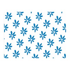 Little Blue Daisies  Double Sided Flano Blanket (mini) by ConteMonfreyShop