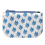 Little Blue Daisies  Large Coin Purse Front