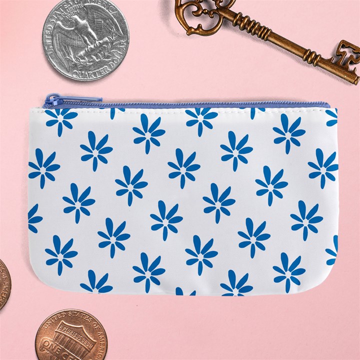 Little Blue Daisies  Large Coin Purse