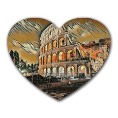 Colosseo Italy Heart Mousepads