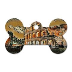 Colosseo Italy Dog Tag Bone (one Side) by ConteMonfrey