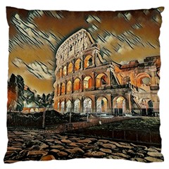 Colosseo Italy Large Flano Cushion Case (two Sides) by ConteMonfrey