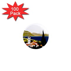 River Small Town Landscape 1  Mini Magnets (100 Pack)  by ConteMonfrey