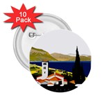 River Small Town Landscape 2.25  Buttons (10 pack)  Front