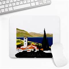 River Small Town Landscape Large Mousepads by ConteMonfrey