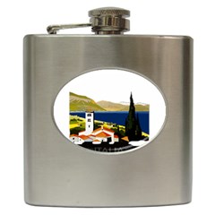 River Small Town Landscape Hip Flask (6 Oz) by ConteMonfrey