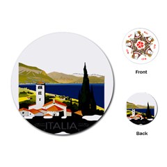 River Small Town Landscape Playing Cards Single Design (round) by ConteMonfrey