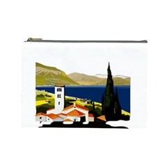 River Small Town Landscape Cosmetic Bag (large) by ConteMonfrey