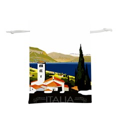 River Small Town Landscape Lightweight Drawstring Pouch (s) by ConteMonfrey