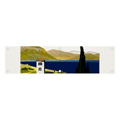 River Small Town Landscape Banner And Sign 4  X 1  by ConteMonfrey