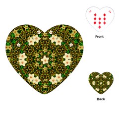 Flower Power And Big Porcelainflowers In Blooming Style Playing Cards Single Design (heart) by pepitasart