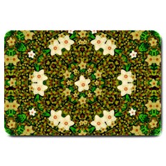 Flower Power And Big Porcelainflowers In Blooming Style Large Doormat  by pepitasart